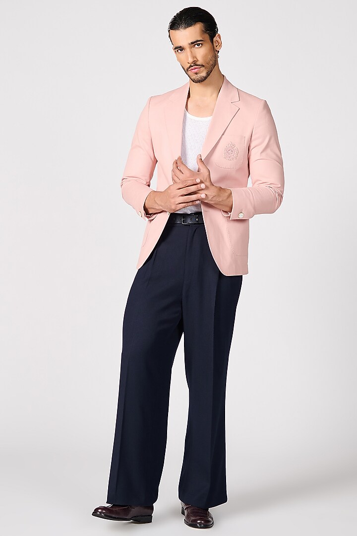 Pink Cotton Twill Jacket by S&N by Shantnu Nikhil Men at Pernia's Pop Up Shop
