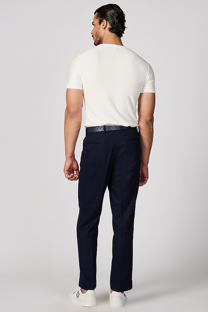 Ecru Viscose Knit T-Shirt by S&N by Shantnu Nikhil Men at Pernia's Pop Up Shop