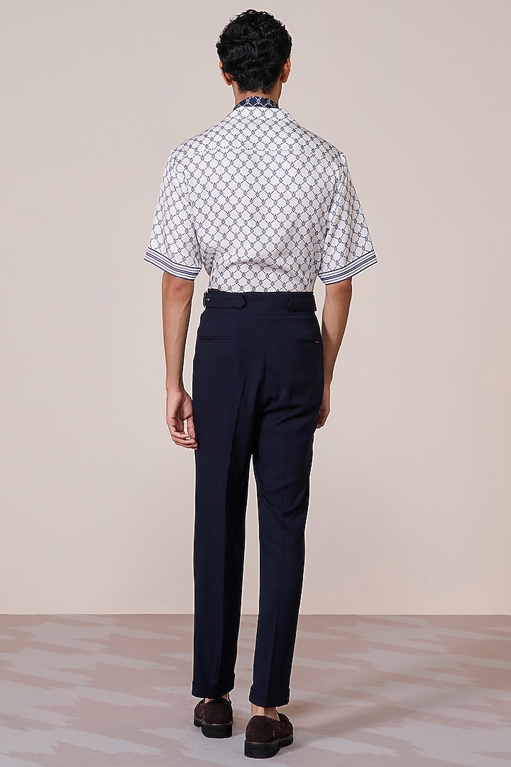 Off-White Silk Twill Adamas Printed Wedding Shirt by S&N by Shantnu Nikhil Men at Pernia's Pop Up Shop