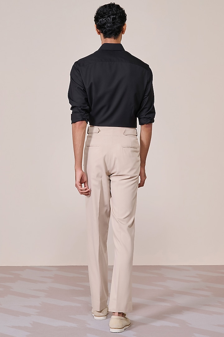 Black Rayon Suiting Blend Party Wear Shirt by S&N by Shantnu Nikhil Men at Pernia's Pop Up Shop