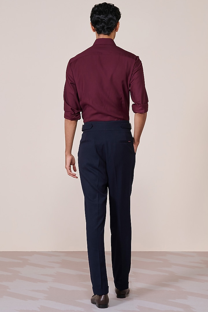 Cherry Red Rayon Suiting Blend Party Wear Shirt by S&N by Shantnu Nikhil Men at Pernia's Pop Up Shop