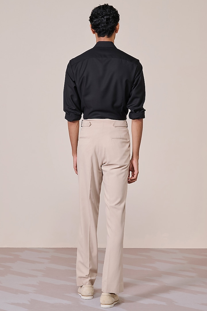 Black Rayon Suiting Blend Party Wear Shirt by S&N by Shantnu Nikhil Men at Pernia's Pop Up Shop