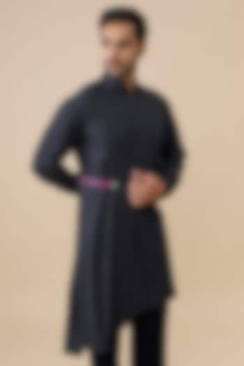 Grey Tencel Rayon Kurta by S&N by Shantnu Nikhil Men at Pernia's Pop Up Shop