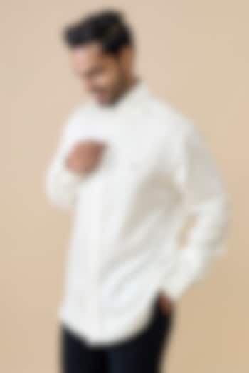 Off-White Cotton Poly Wedding Shirt by S&N by Shantnu Nikhil Men at Pernia's Pop Up Shop