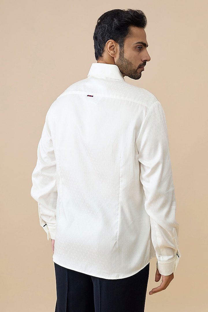 Off-White Cotton Poly Wedding Shirt by S&N by Shantnu Nikhil Men at Pernia's Pop Up Shop