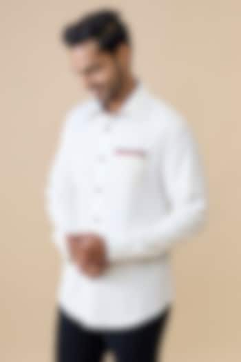 Off-White Cotton Poly Party Wear Shirt by S&N by Shantnu Nikhil Men at Pernia's Pop Up Shop