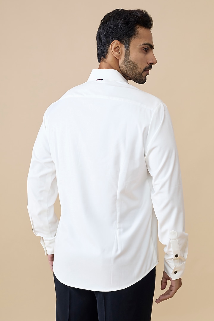 Off-White Cotton Poly Wedding Shirt by S&N by Shantnu Nikhil Men at Pernia's Pop Up Shop
