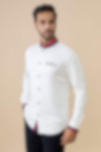 Off-White Cotton Poly Wedding Shirt by S&N by Shantnu Nikhil Men at Pernia's Pop Up Shop