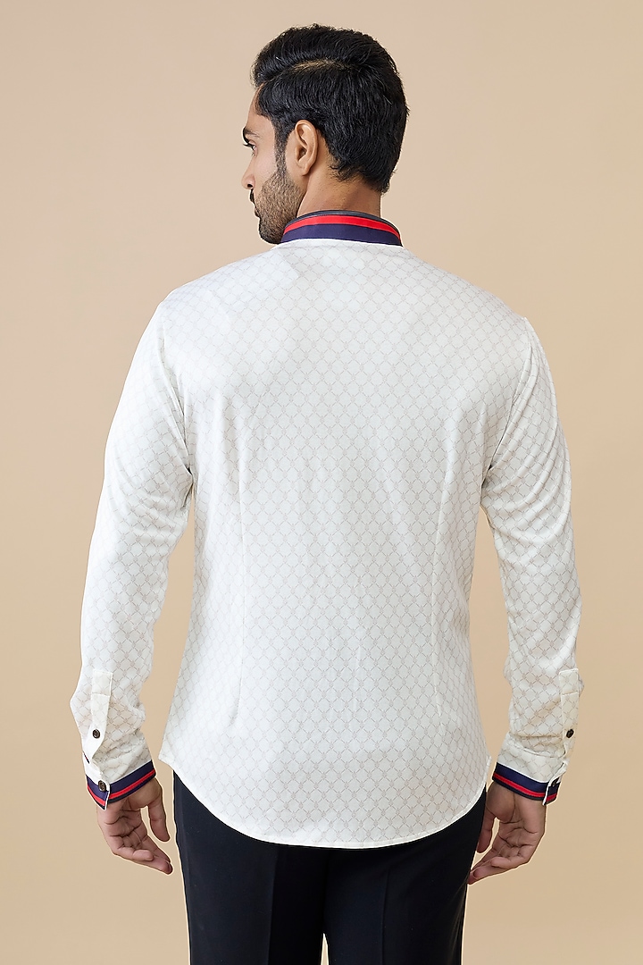 Off-White Cotton Poly Wedding Shirt by S&N by Shantnu Nikhil Men at Pernia's Pop Up Shop