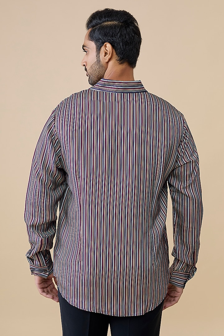 Multi-Colored Cotton Poly Wedding Shirt by S&N by Shantnu Nikhil Men at Pernia's Pop Up Shop