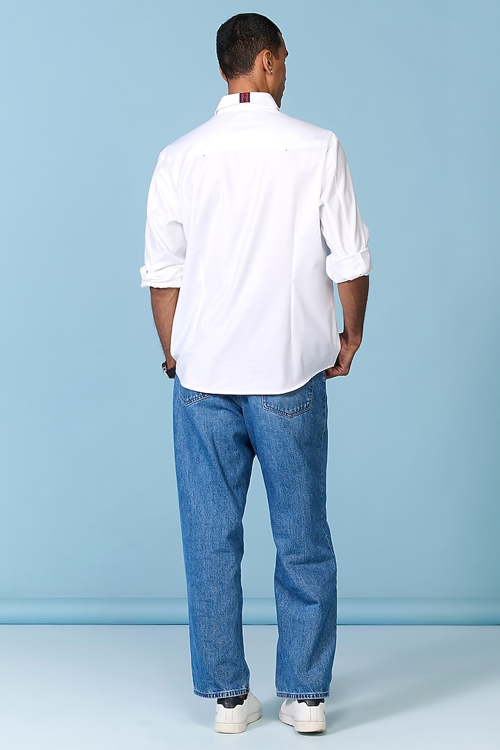 Off-White Terylene Wedding Shirt by S&N by Shantnu Nikhil Men at Pernia's Pop Up Shop