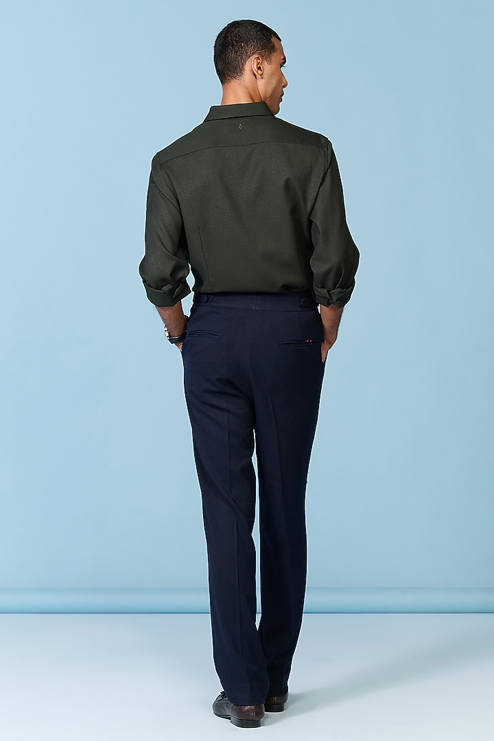 Emerald Cotton Lycra Poly Blend Wedding Shirt by S&N by Shantnu Nikhil Men at Pernia's Pop Up Shop
