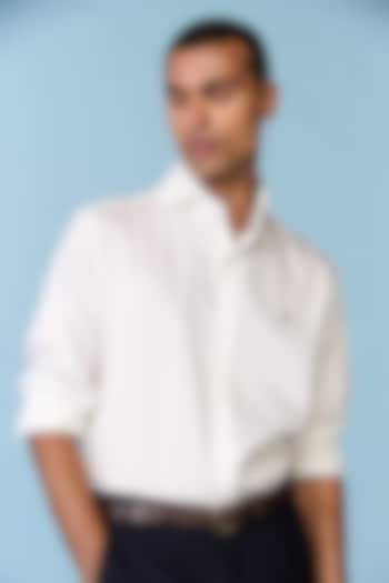 White Jacquard Textured Wedding Shirt by S&N by Shantnu Nikhil Men at Pernia's Pop Up Shop