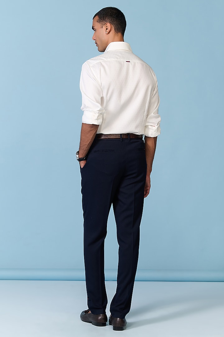 White Jacquard Textured Wedding Shirt by S&N by Shantnu Nikhil Men at Pernia's Pop Up Shop