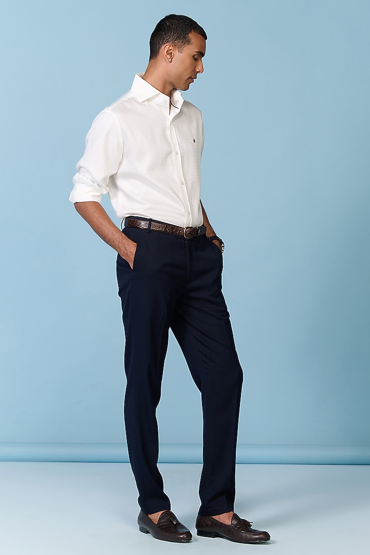 White Jacquard Textured Wedding Shirt by S&N by Shantnu Nikhil Men at Pernia's Pop Up Shop