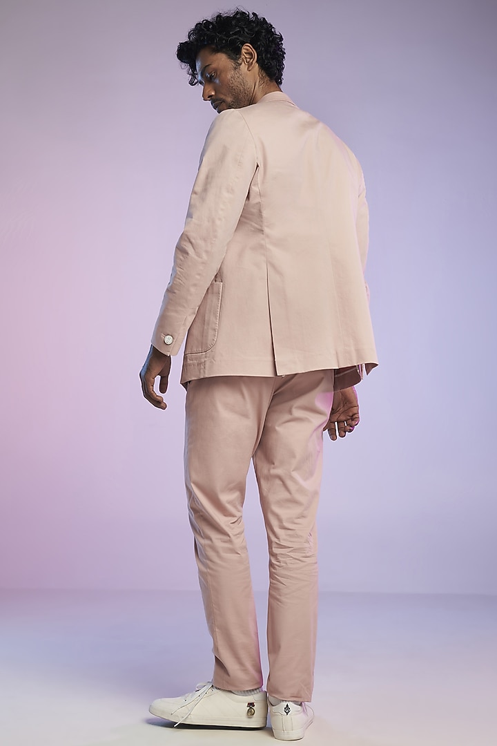 Pastel Pink Cotton Jacket by S&N by Shantnu Nikhil Men at Pernia's Pop Up Shop