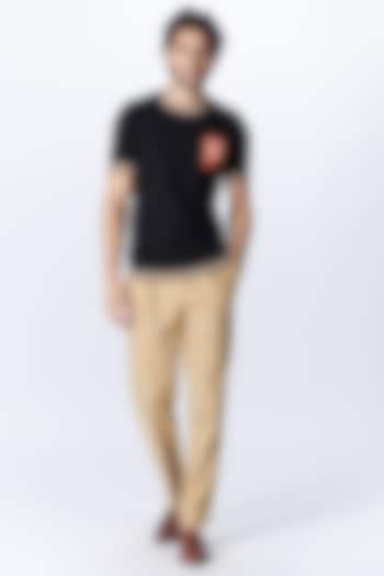 Black Recycled Nylon Knit T-Shirt by S&N by Shantnu Nikhil Men at Pernia's Pop Up Shop
