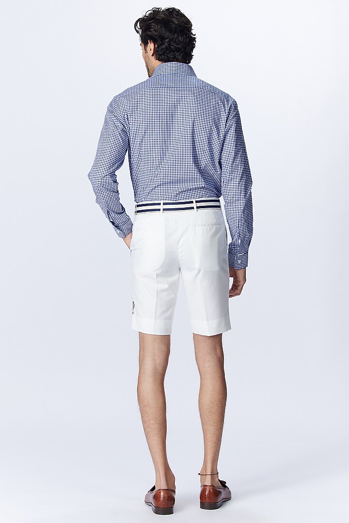 Blue Cotton Striped Wedding Shirt by S&N by Shantnu Nikhil Men at Pernia's Pop Up Shop