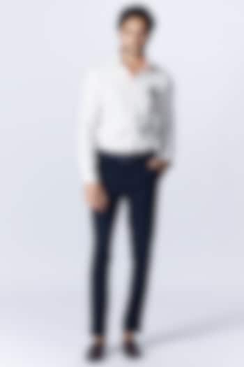 White Suiting Fabric Wedding Shirt by S&N by Shantnu Nikhil Men at Pernia's Pop Up Shop