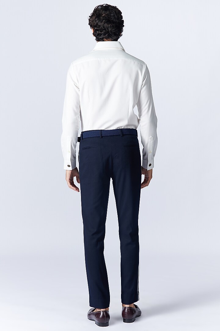 White Suiting Fabric Wedding Shirt by S&N by Shantnu Nikhil Men at Pernia's Pop Up Shop
