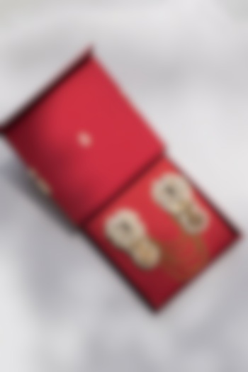 Off-White Faux Leather Embroidered Dual Brooch by S&N by Shantnu Nikhil Men at Pernia's Pop Up Shop