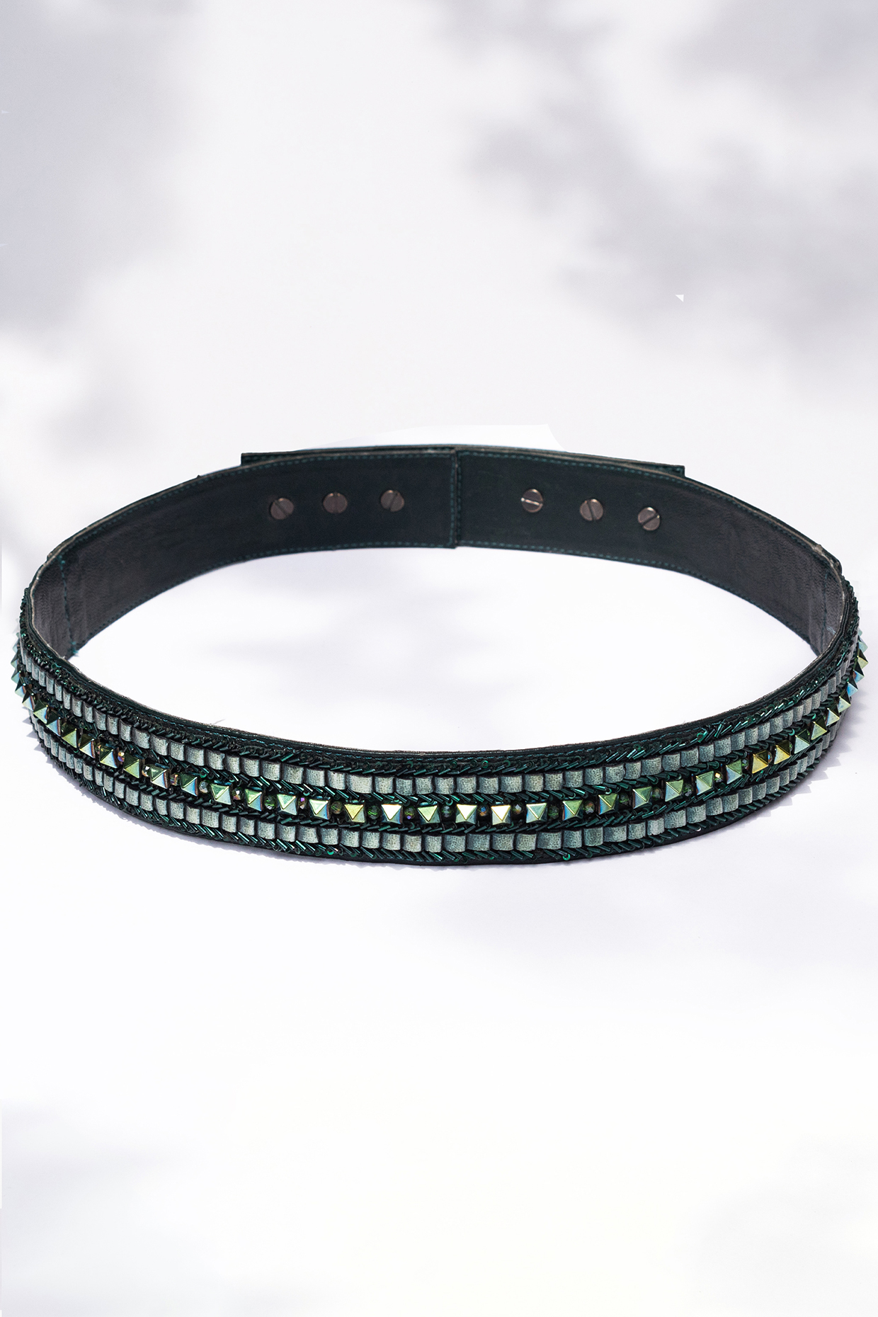 Emerald Leather Belt by S&N by Shantnu Nikhil Men