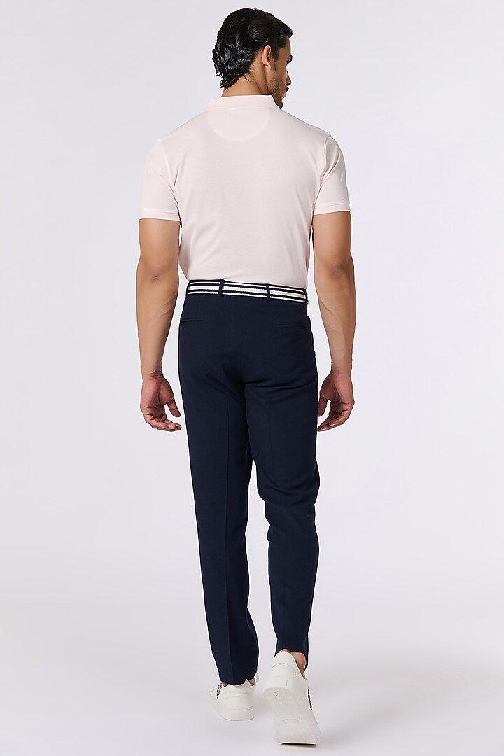 Light Pink Giza Cotton Polo T-Shirt by S&N by Shantnu Nikhil Men at Pernia's Pop Up Shop