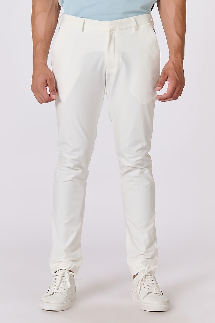 Off-White Cotton & Nylon Trousers by S&N by Shantnu Nikhil Men at Pernia's Pop Up Shop