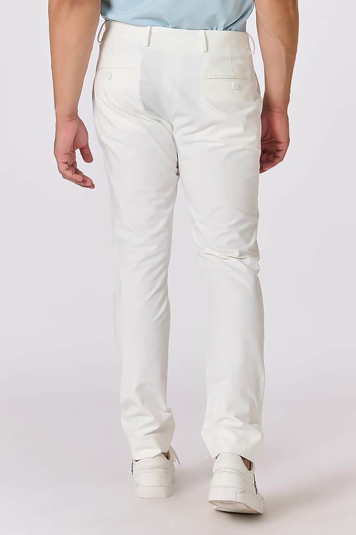 Off-White Cotton & Nylon Trousers by S&N by Shantnu Nikhil Men at Pernia's Pop Up Shop