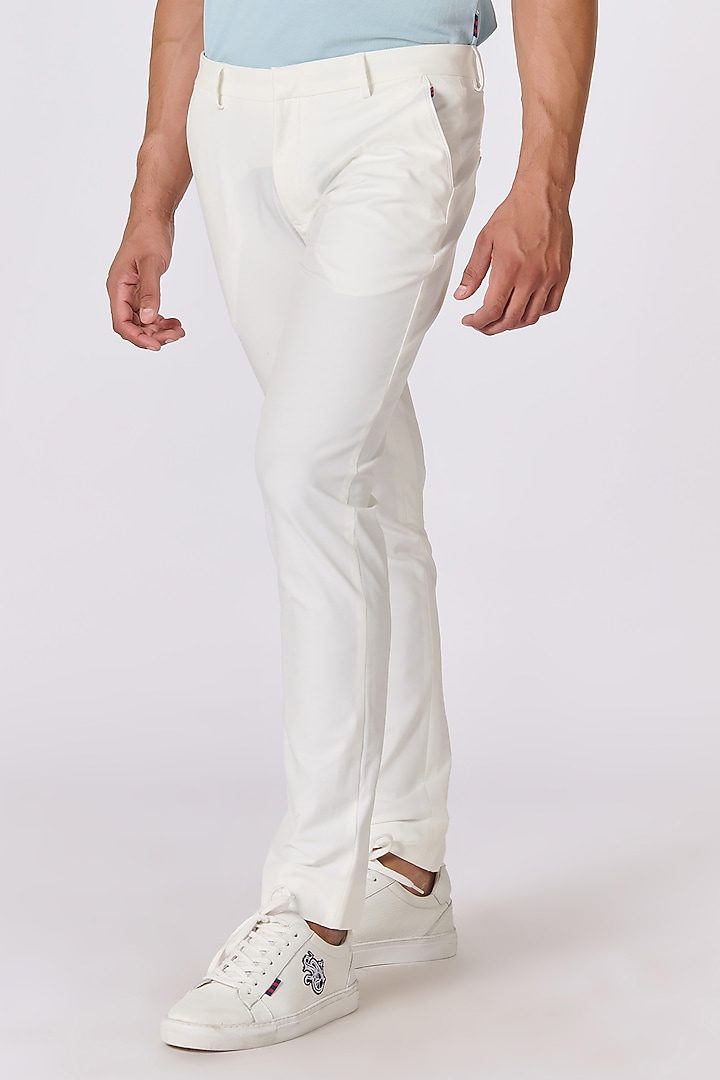 Off-White Cotton & Nylon Trousers by S&N by Shantnu Nikhil Men at Pernia's Pop Up Shop