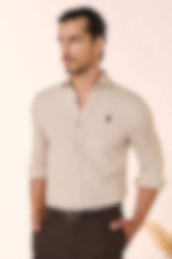 Ecru Linen Shirt by S&N by Shantnu Nikhil Men