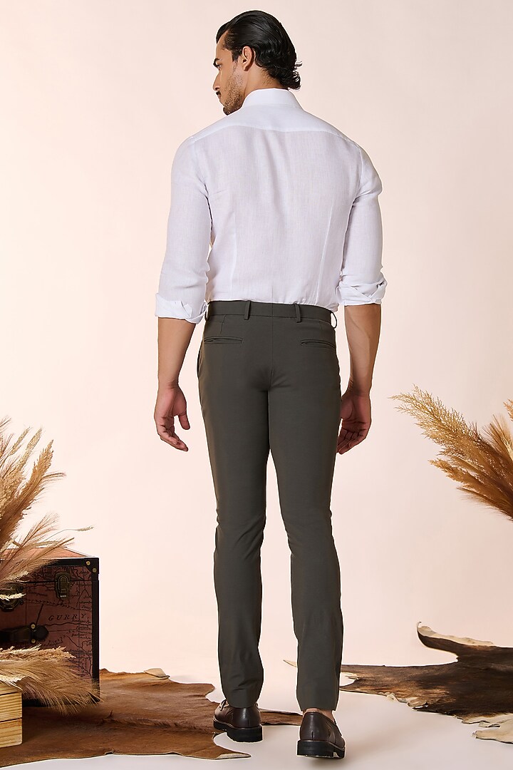 Olive Cotton & Nylon Trousers by S&N by Shantnu Nikhil Men at Pernia's Pop Up Shop