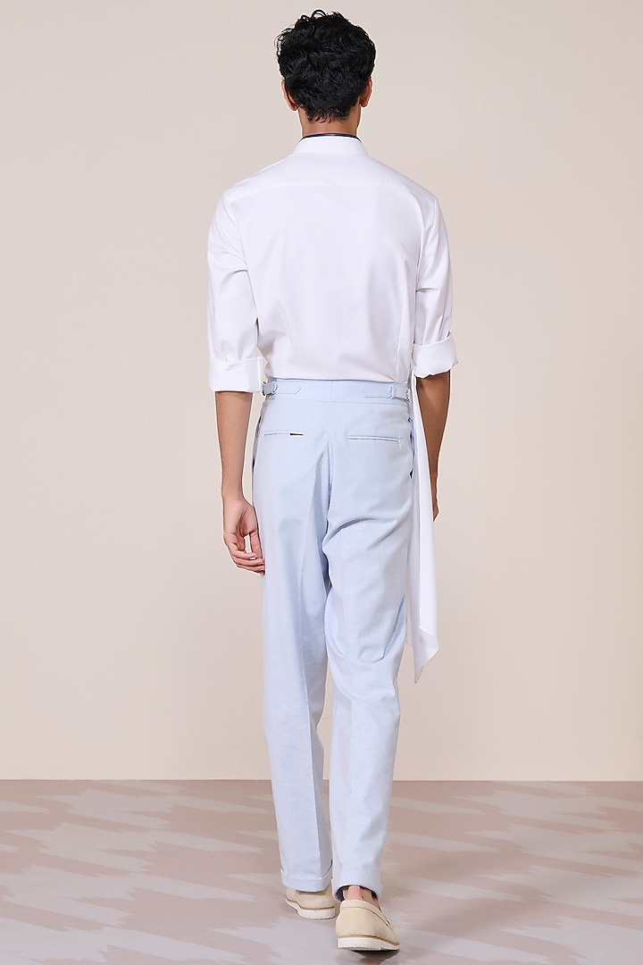 Off-White Bamboo Suiting Blend Wedding Shirt by S&N by Shantnu Nikhil Men at Pernia's Pop Up Shop