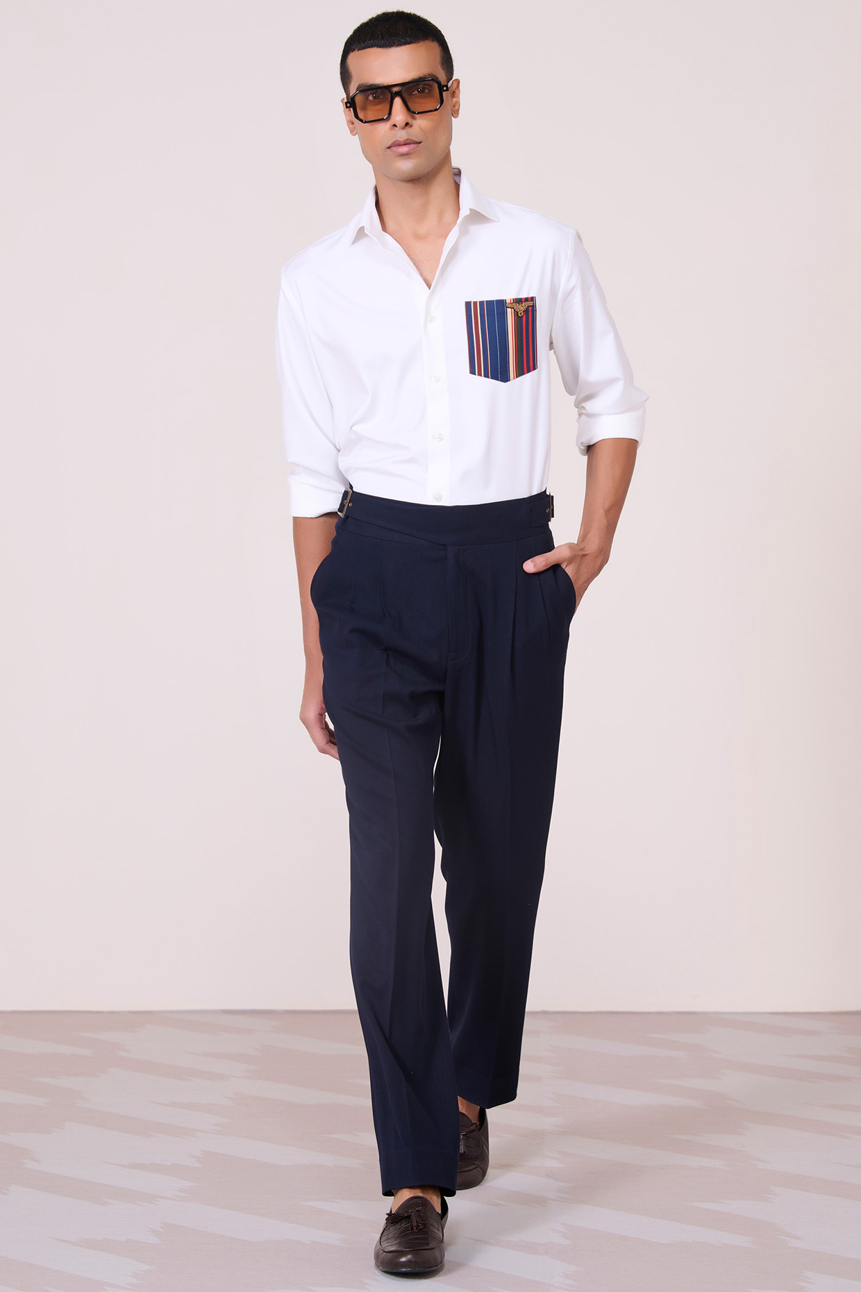 Off-White Tencel Rayon Spandex Shirt by S&N by Shantnu Nikhil Men