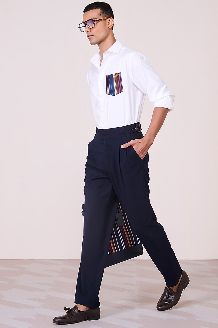 Off-White Tencel Rayon Spandex Wedding Shirt by S&N by Shantnu Nikhil Men at Pernia's Pop Up Shop
