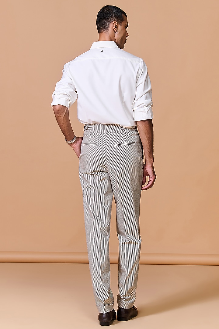 Off-White Terylene Viscose Lycra Wedding Shirt by S&N by Shantnu Nikhil Men at Pernia's Pop Up Shop