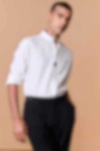 White Cotton Party Wear Shirt by S&N by Shantnu Nikhil Men at Pernia's Pop Up Shop