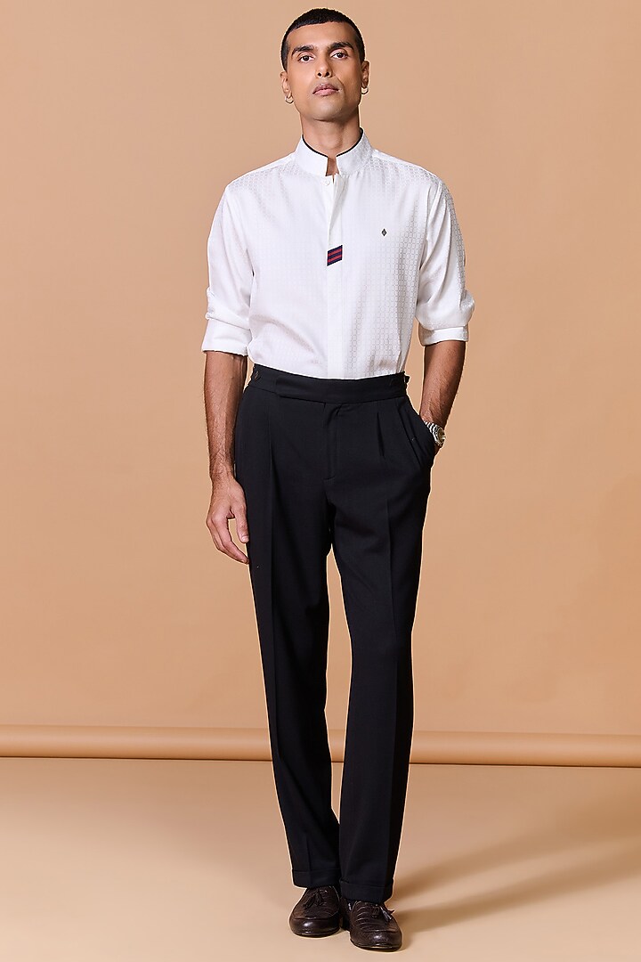 White Cotton Party Wear Shirt by S&N by Shantnu Nikhil Men at Pernia's Pop Up Shop