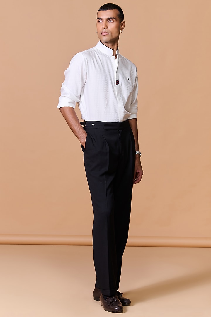 White Cotton Party Wear Shirt by S&N by Shantnu Nikhil Men at Pernia's Pop Up Shop