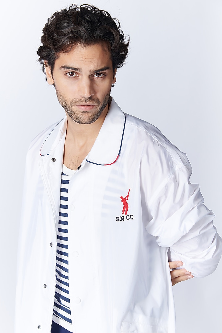 Off-White Parachute Jacket by S&N by Shantnu Nikhil Men at Pernia's Pop Up Shop