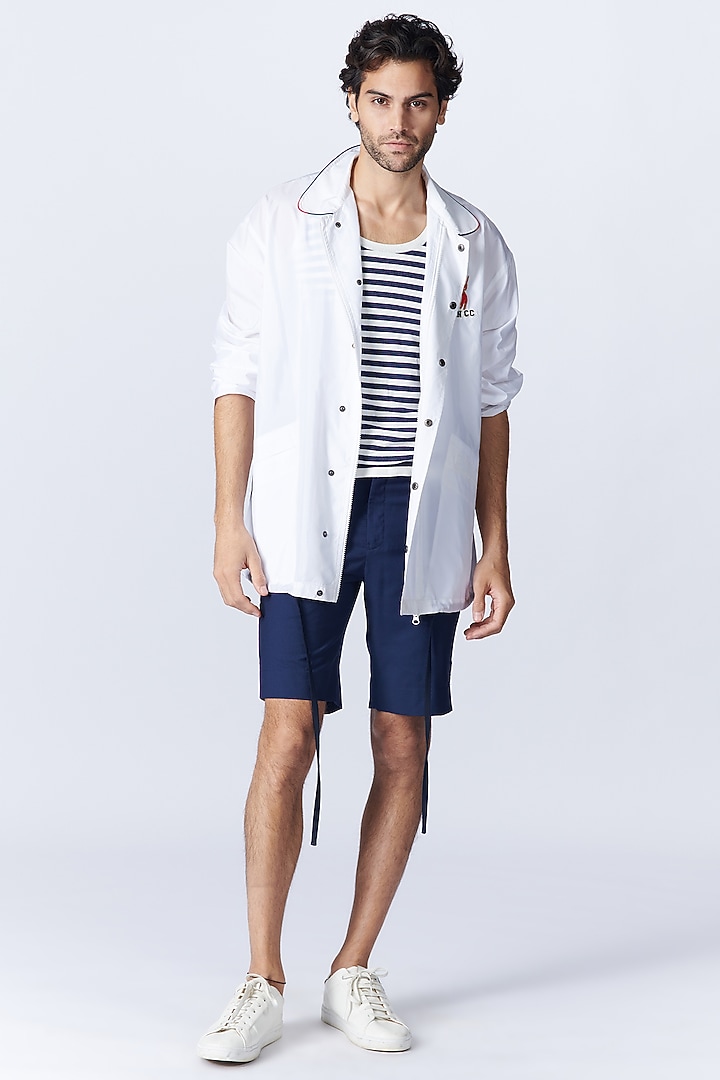 Off-White Parachute Jacket by S&N by Shantnu Nikhil Men at Pernia's Pop Up Shop