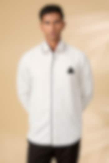 Off-White Bamboo Cotton Shirt by S&N by Shantnu Nikhil Men at Pernia's Pop Up Shop