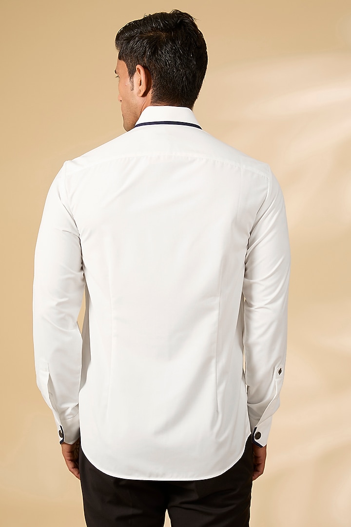 Off-White Bamboo Cotton Shirt by S&N by Shantnu Nikhil Men at Pernia's Pop Up Shop