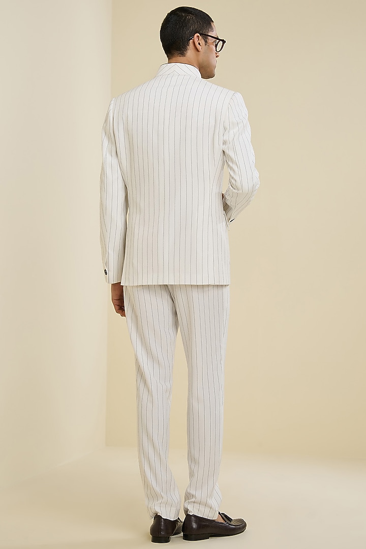 Off-White Linen Wedding Bandhgala by S&N by Shantnu Nikhil Men at Pernia's Pop Up Shop