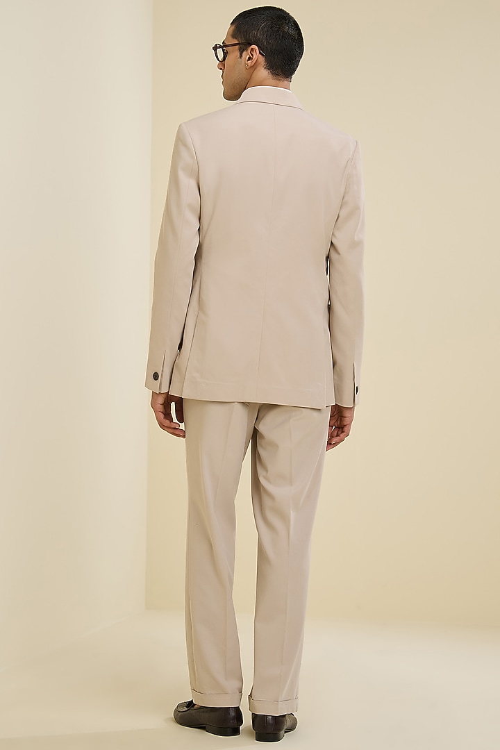 Beige Linen Safari Jacket by S&N by Shantnu Nikhil Men at Pernia's Pop Up Shop