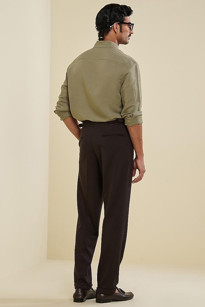 Sage Linen Wedding Shirt by S&N by Shantnu Nikhil Men at Pernia's Pop Up Shop