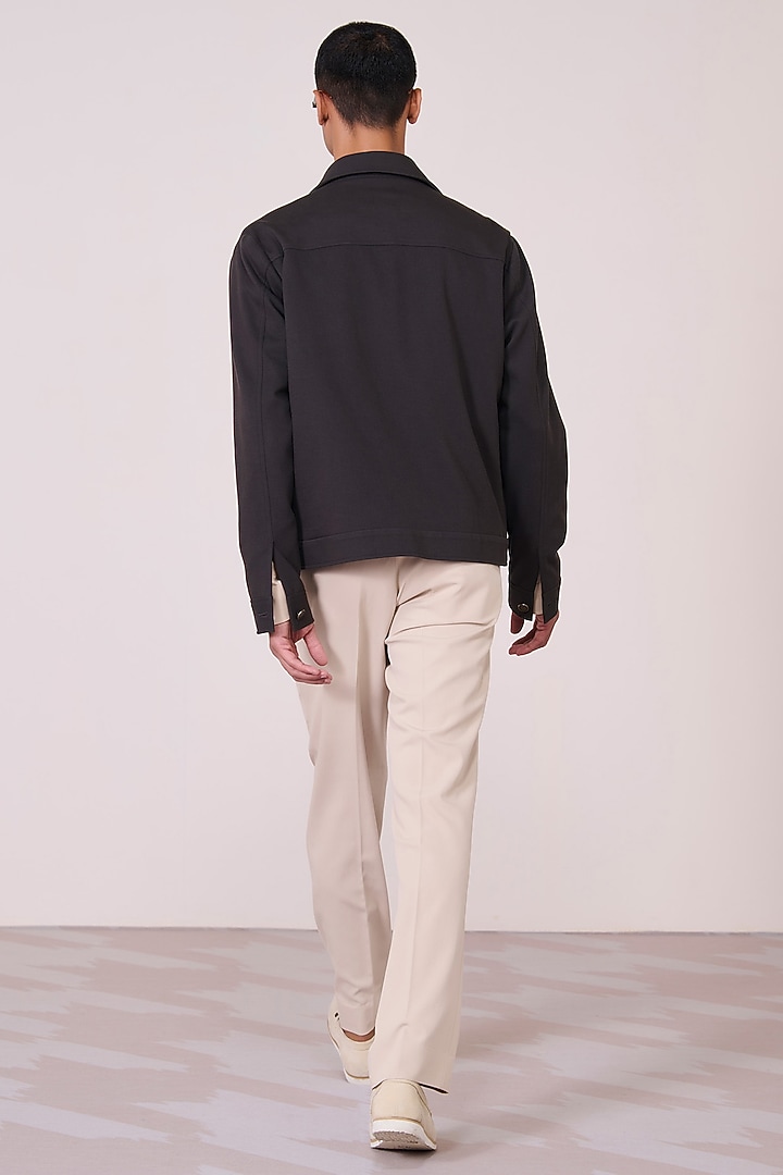 Grey Cotton Poly Blend Jacket by S&N by Shantnu Nikhil Men at Pernia's Pop Up Shop