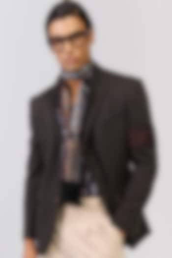 Fossil Grey Cotton Poly Blend Jacket by S&N by Shantnu Nikhil Men