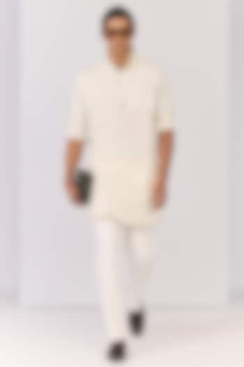 Off-White Bamboo Cotton Kurta by S&N by Shantnu Nikhil Men