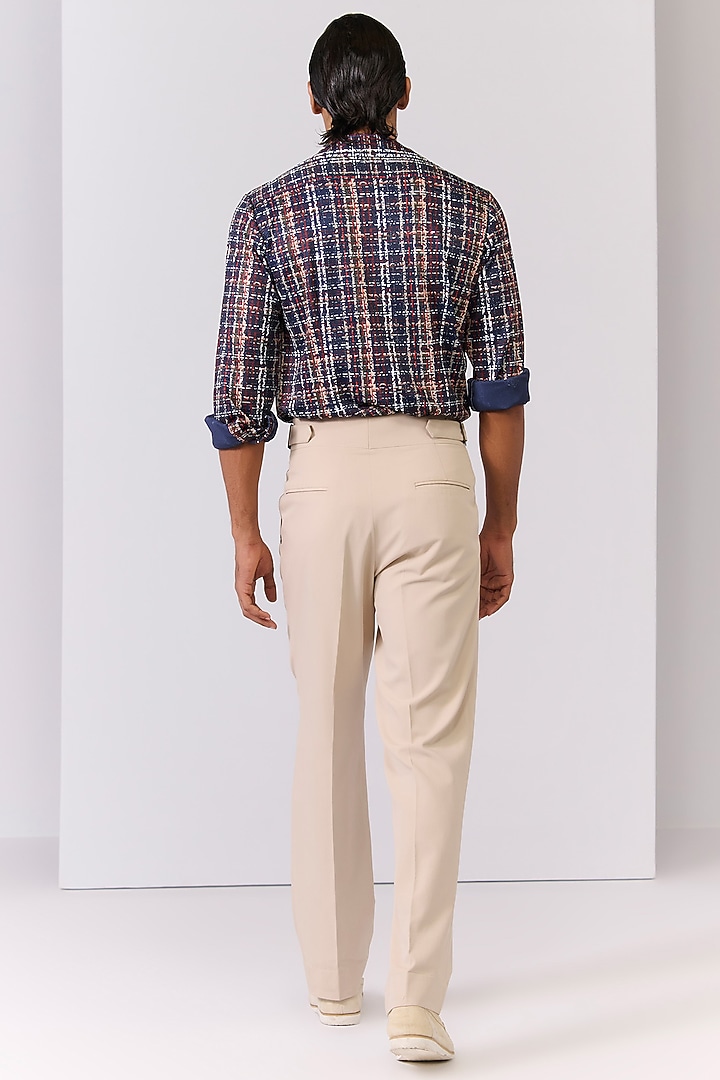 Multi-Colored Crepe Jersey Striped Wedding Shirt by S&N by Shantnu Nikhil Men at Pernia's Pop Up Shop